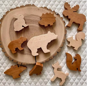 Juego de Juguetes de Animales del Bosque, Educativo, Preescolar, Montessori, Juego de Juguetes de Animales para Bebés, Alce, Zorro, Conejo, Ciervo, Oso, Búho, <span class=keywords><strong>Mofeta</strong></span> - Product Image 3