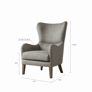 Sillón Arianna Swoop Wing - Diseño Moderno en Madera Ecológica para Sala de Estar, Dormitorio o Comedor, Ideal para Lectura - Product Image 5
