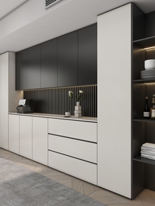 Modern Modular Cream-style Solid Wood Living Room Cabinets <strong>Sideboards</strong> Made China Customizable <strong>Ready</strong> <strong>Assemble</strong> Mirrored - Product Image 5