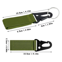 Mousqueton tactique en alliage de zinc compatible MOLLE, durable, avec boucle bec d'aigle, pour camping et randonnée