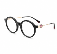 Montures optiques rondes pour enfants, charnières à ressort, lunettes flexibles pour enfants, lunettes mignonnes pour filles et garçons