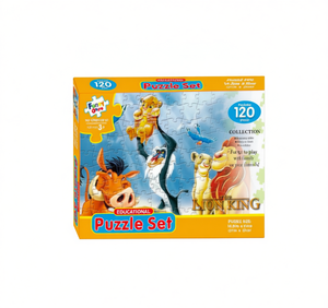 Ensemble de puzzles en papier amusants, 120 pièces, jouet éducatif pour enfants de 5 à 7 ans, coins carrés, impression couleur - Product Image 1