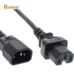 1FT 3FT 5FT c14 to c15 power cord Male to female PDU Power Extension Cable UPS power cord 10a250v 1.8m