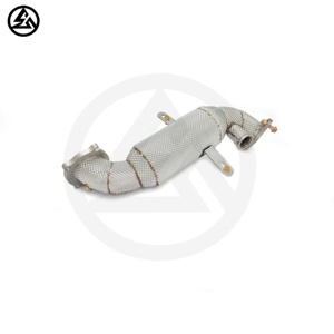 Tuyau de descente Performance CSZ SS304 de haute qualité pour <span class=keywords><strong>Alfa</strong></span> <span class=keywords><strong>Romeo</strong></span> <span class=keywords><strong>Giulia</strong></span> Stelvio 2.0T système d'échappement de tuyau de descente à haut débit - Product Image 5