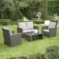 Set di divani da giardino in vendita calda Set di divani in Rattan PE per esterni