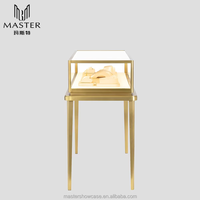 Vitrine de présentation de bijoux MASTER en verre élégant pour colliers, boucles d'oreilles, bagues, bracelets, chaînes de cheville, bijoux en or et en platine