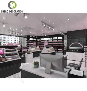 Custom Cosmetic Shop Furniture Design Modern Cosmetic Display Counter Luxury Skincare Display Showcase for Sale - Product Image 1