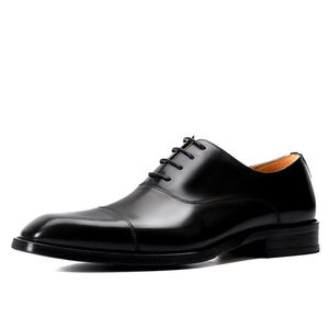 Chaussures habillées en cuir véritable de haute qualité à bout carré pour hommes 2026 - Product Image 2