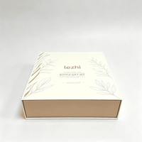 Boîte cadeau de luxe en carton rouge pour bouteille de vin rouge ou de champagne, avec fermeture magnétique pliable