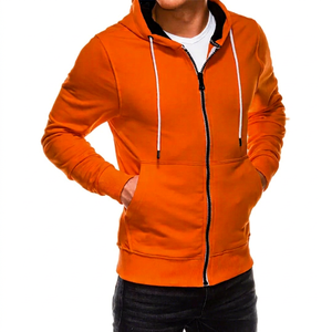 Fabricant de sweats à capuche coupe ample avec poche pratique personnalisé hommes élégant lettre impression fermeture éclair Streetwear à capuche hommes - Product Image 1