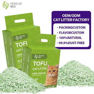 Litière pour chat en tofu biodégradable, sans poussière, écologique, prix d'usine, vente en gros, OEM/ODM avec parfum personnalisé - Product Image 1