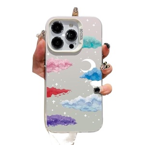 เคสโทรศัพท์มือถือ TPU ลายการ์ตูน<span class=keywords><strong>เมฆ</strong></span>ดวงจันทร์แบบอิเล็กโทรเพลทเคสมือถือสำหรับ iPhone x XR XS 11 12 13 14 15 16 Pro 17 - Product Image 5