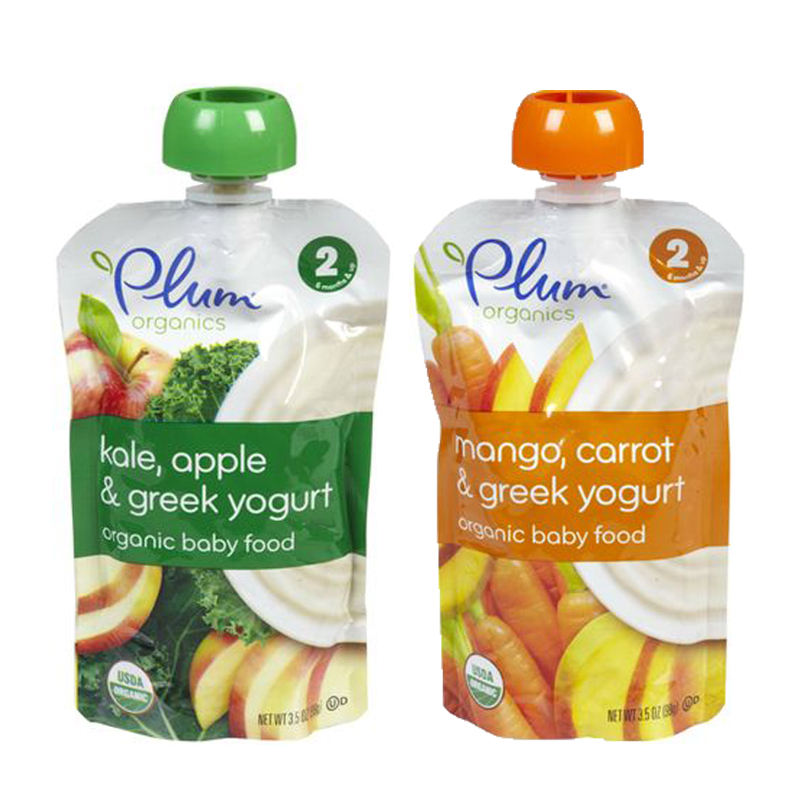 BPA Free Baby Food Spout Pouches Reusable Customizable