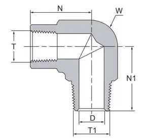 1/2NPT Male Female Stainless Steel 316/316L Monel Duplex C276 6Mo 6000 Psi Instrument Pipe Fittings Street Elbow