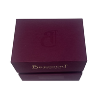 Boîte de parfum faite à la main personnalisée de luxe avec estampage à chaud en or et conception de base exposée
