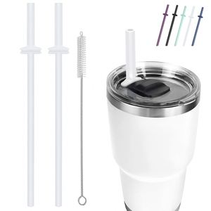 2025 Silicone <b>Straw</b> for Yeti Rambler <b>Reusable</b> <b>Straws</b> & Cleaning Brush for Yeti 30/20 oz Tumbler with Magslider Lid - Product Image 1