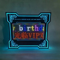 Présentateur de bouteille en acrylique à led personnalisé programme d'application panneau d'affichage à messages panneau d'affichage à led pour fête d'anniversaire en boîte de nuit