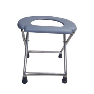 Silla de Inodoro Plegable de Acero Inoxidable con Asiento de PP para Personas Mayores y Discapacitadas, Uso Hospitalario, Diseño Moderno - Product Image 2