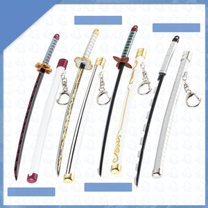 March EXPO hot design presse pour éjecter <span class=keywords><strong>Mini</strong></span> <span class=keywords><strong>Katana</strong></span> Anime <span class=keywords><strong>Demon</strong></span> Slayers Sitsuri Sword Keychain avec support ABS - Product Image 6