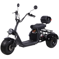 Scooter électrique à trois roues en alliage d'aluminium étanche avec moteur brushless 1500W, capacité de charge 200kg, télécommande