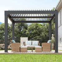 Casetas de Jardín Prefabricadas de Panel Sándwich de Aleación de Aluminio Serie D, Impermeables, Tamaños 3M/4M, Diseño Moderno, Marca Lingchuang, para Exteriores