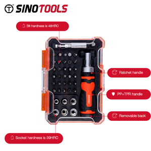 Jeu de tournevis à cliquet multi-bits 39 pièces, outil de réparation avec couvercle arrière amovible - Product Image 3
