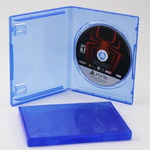 ขายส่ง evd เกมเครื่องเล่น cd-กรณีเกมดีวีดีที่ชัดเจน14มม. PS2 PS3 PS4กรณีเครื่องเล่นวิดีโอเกม CD PS5ในสีน้ำเงิน