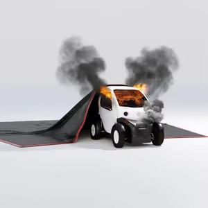 Manta Ignífuga de Silicona Extra Grande Personalizable Ruijunhong CFB de 6*8m, Protección Contra Incendios para Vehículos Eléctricos de Nueva Energía - Product Image 3