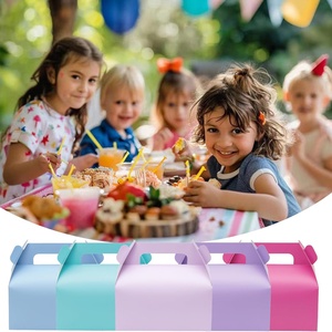 Scatole Regalo Compostabili a Casetta per Feste di Compleanno per Bambini, Confezioni Ecologiche Colorate per Giocattoli, Biscotti, <span class=keywords><strong>Snack</strong></span>, Bomboniere, Scatole per Caramelle Cinesi in Offerta - Product Image 5