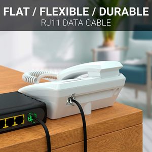 Venta caliente 5 metros Rj11 Rj45 Cable 28Awg 4 Cable de teléfono Cable 4P4C Cable de caída de teléfono para electrodomésticos - Product Image 4