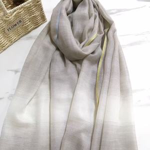 ベストセラー パシュミナ グリーン グレー 100% カシミヤ スカーフ - Product Image 3