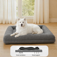 Coussin pour animaux de compagnie, lit de luxe pour chien, lit de luxe pour chien et chat, coussin en peluche écologique avec housse antidérapante durable, utilisable en toutes saisons