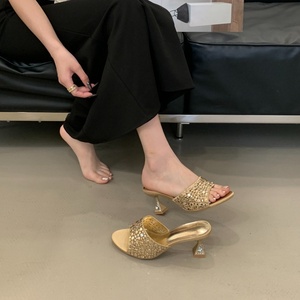 2026 New Summer Fashion Versatile Elegant Rhinestone High Heel Sandals for Women - Product Image 2