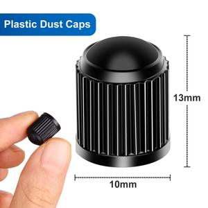 Capuchon de valve en plastique noir pour pneus américains Schrader, couvercle anti-poussière, pièces de rechange pour voiture, 20210915 - Product Image 5