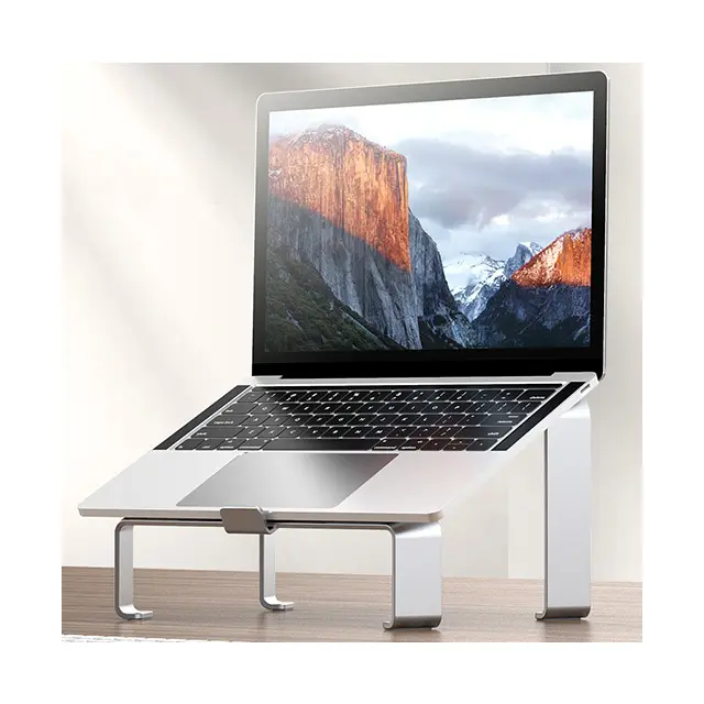 Imprue Laptop Ultra Tipis Stand Silver Aluminium Mount Portabel Dilepas Pendingin Laptop Stand Dukungan '11-17 "untuk Macbook
