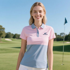 Custom Spf 50 High Quality Women'<strong>s</strong> Mock Neck Golf <strong>Shirt</strong> Polo Work <strong>Shirt</strong> For Women - Product Image 5