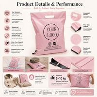 Sacs de shopping en plastique personnalisés avec logo imprimé, emballages en plastique pour vêtements, sacs en plastique découpés à la forme, sacs en plastique imperméables avec poignée