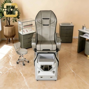 Estación de Pedicura Profesional con Reclinación Ajustable y Reposapiés con Tapicería Premium y Base Resistente para Salón de Uñas - Product Image 2