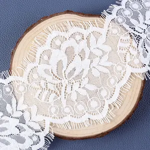 3 Meters Hollow out White Eyelash corded lace trim ribbon For collar band Neckline Hem cuff sleeve underwear bra