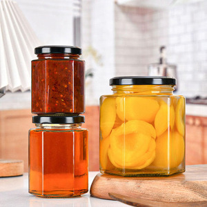 Tùy Chỉnh Nhỏ Rõ Ràng 50Ml 75Ml 100Ml 500Ml Vòng Vuông Rỗng Thực Phẩm Lưu Trữ Lọ Thủy Tinh Cho Mật Ong Với Nắp - Product Image 1