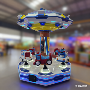 ม้าหมุนไฟฟ้าสำหรับเด็กเล่นในร่ม ขนาดเล็ก พร้อมมอเตอร์ รูปทรงม้าขาว - Product Image 2
