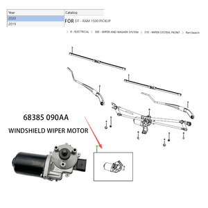 Moteur d'essuie-glace avant 68385090AA pour DT DS 2019 2020 Dodge Ram 1500 Pickup 68385090 - Product Image 2