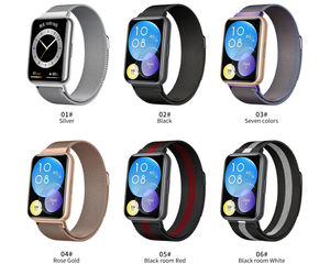 Bracelet magnétique en métal de luxe, boucle milanaise, bracelet de montre en acier inoxydable pour <span class=keywords><strong>HUAWEI</strong></span> <span class=keywords><strong>Fit2</strong></span> - Product Image 2
