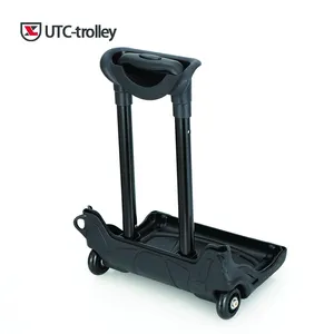 wholesale Heavy huty aluminum alloy school bag push pull rod metal trolley with wheels