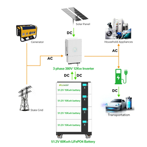 100KWH เก็บพลังงาน51.2V แบตเตอรี่พลังงานแสงอาทิตย์แบบเรียงซ้อนกันแรงดันต่ำ51.2V 280Ah Liifepo4แบตเตอรี่ - Product Image 3