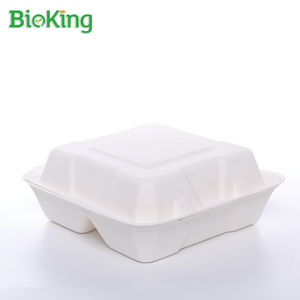 BioKing piring bulat mangkuk kualitas baik disesuaikan Bagasse Logo kustom dapat diterima sekali pakai wadah makanan kotak DDP Amerika/Amerika - Product Image 6