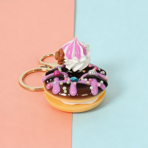 Grosir Gantungan Kunci Donat Kue Krim <span class=keywords><strong>Mini</strong></span> Simulasi Kartun Buatan Tangan Ramah Lingkungan Berkualitas Tinggi Kreatif - Product Image 4