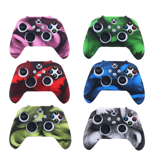 Camouflage Silicone Case for XBOX Series X Gamepad Protective Shell Skin for XBOX Series S Controller Rubber Cover
