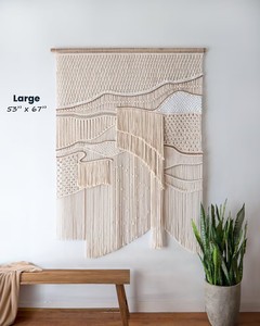 Nouvelle <span class=keywords><strong>Tapisserie</strong></span> Murale en Macramé Personnalisée 2025 Décoration Bohème Art Mural en <span class=keywords><strong>Fibre</strong></span> Macramé Abstrait Longue <span class=keywords><strong>Tapisserie</strong></span> pour la Décoration des Escaliers - Product Image 3