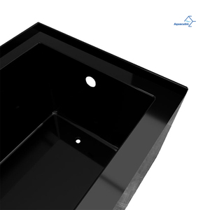 <span class=keywords><strong>Baignoire</strong></span> acrylique rectangulaire noire de qualité commerciale de 150cm avec <span class=keywords><strong>tablier</strong></span> à jupe profonde-Commandes en gros d'hôtel et de spa - Product Image 5